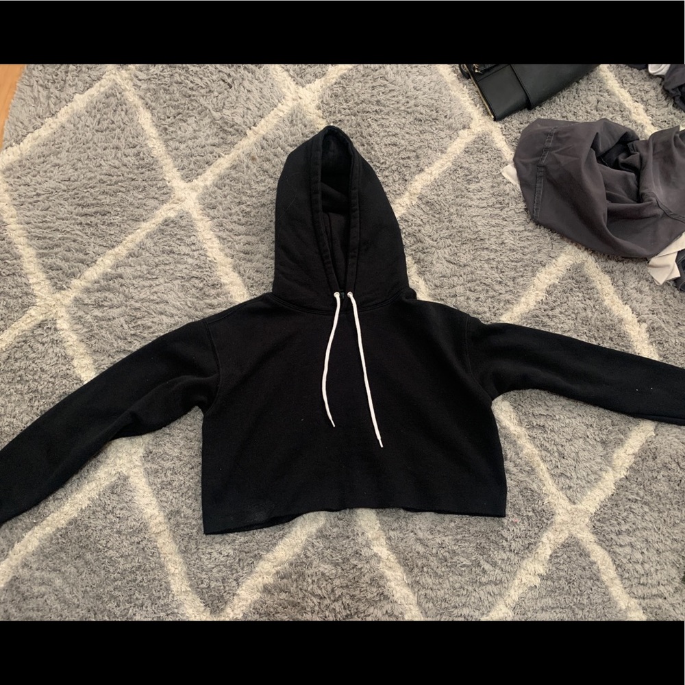 Wilde Fable Black Cropped Hoodie